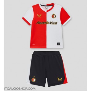 Feyenoord Prima Maglia Bambino 2025-26 Manica Corta (+ Pantaloni corti)